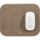 Personalized Two-Sided Leather Mouse Pad - Black & Taupe Image 2 of 2